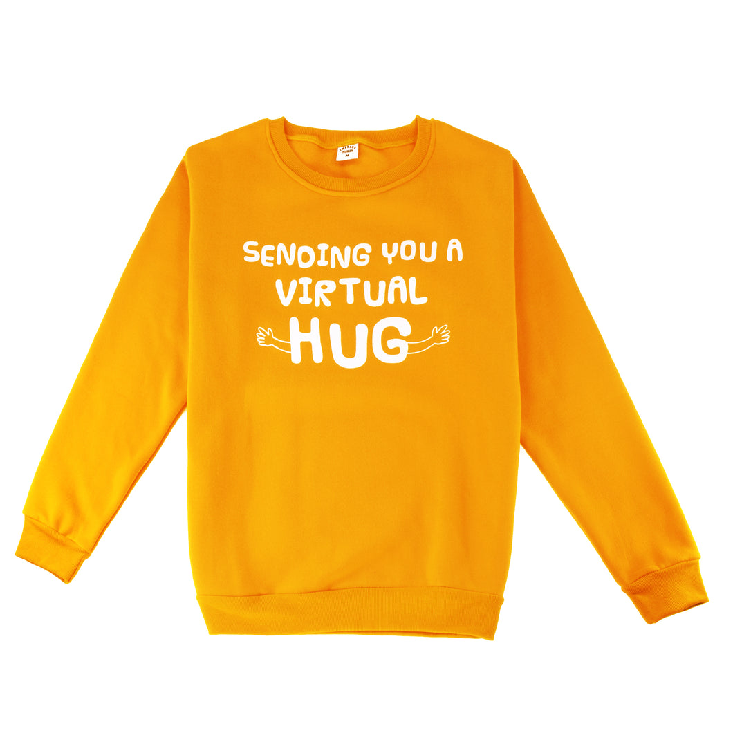 00004 Virtual Hug Orange Sweatshirt